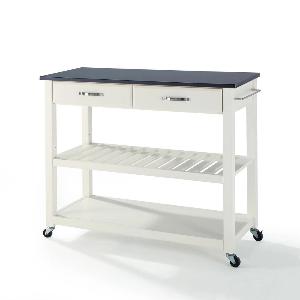 Kitchen Prep Cart White/Black V3374