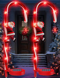 Solar Christmas Candy Cane Pathway Marker Lights 2 Pieces O933