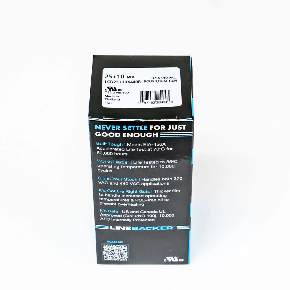 Capacitor Round Dual Run 25 + 10 uf mfd 370/440 Volts I95085