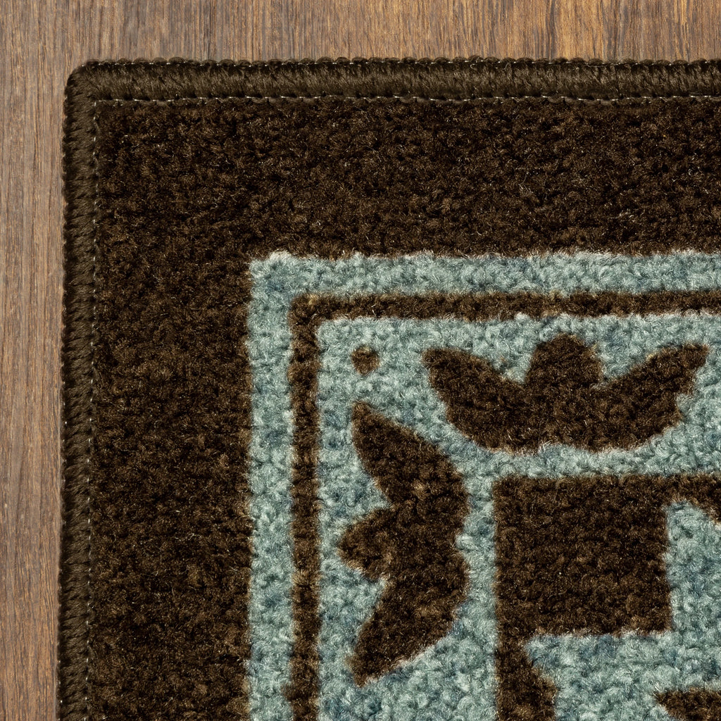 Blue Brown 5' x 7' Area Rug M41113