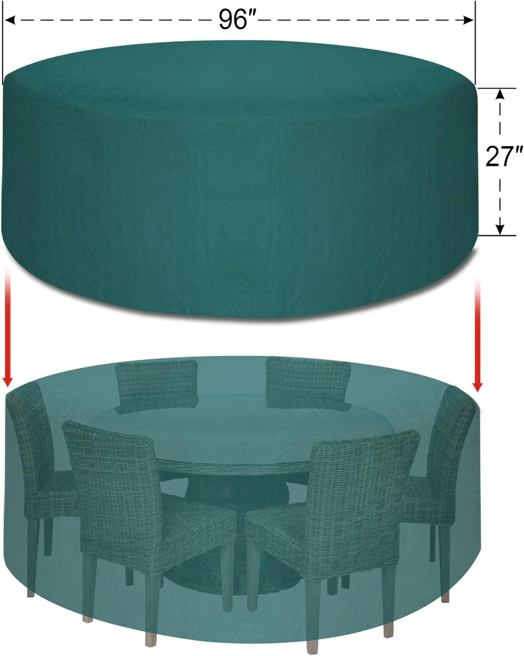 Round Square Table Chair Set Cover P855
