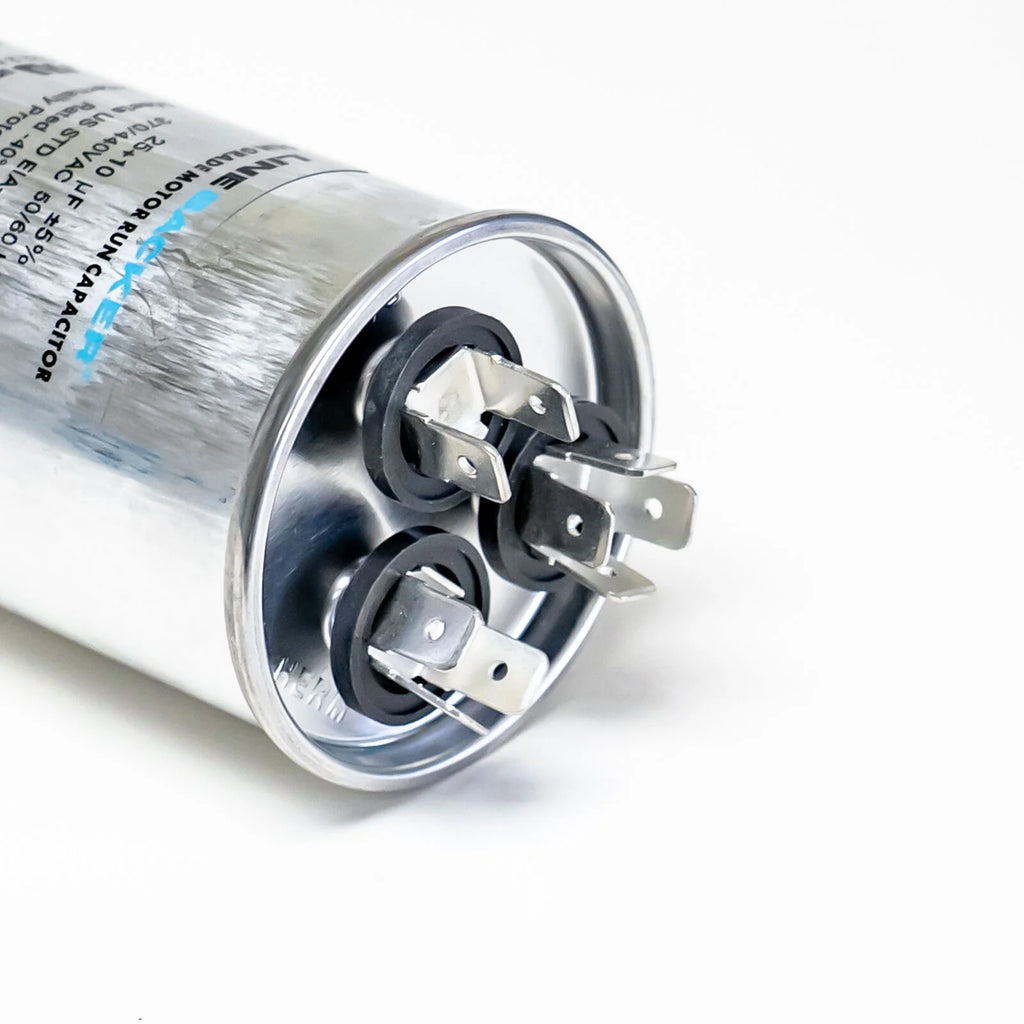 Capacitor Round Dual Run 25 + 10 uf mfd 370/440 Volts I95085
