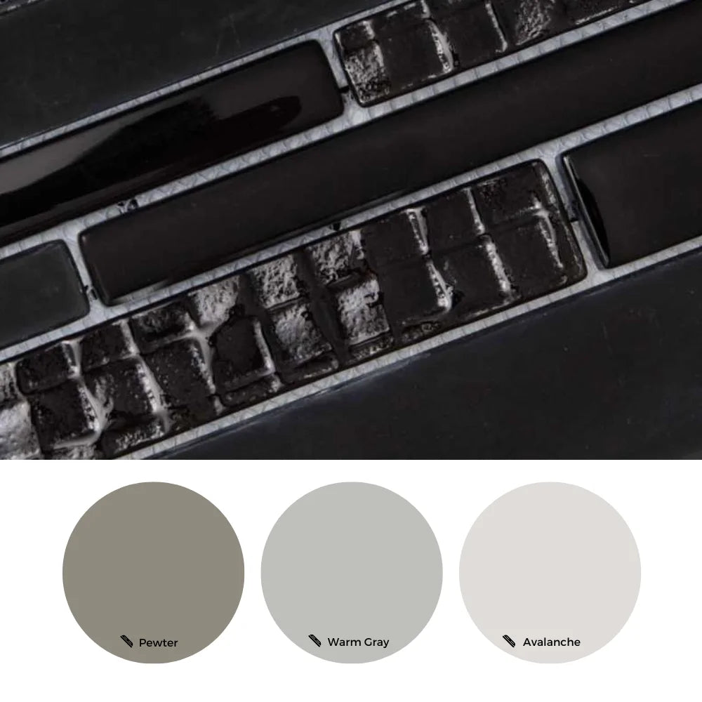 Black Glass Mosaic Wall Tile G4497