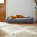 Velvet Rectangular Bolster Cat Dog Bed Y814910