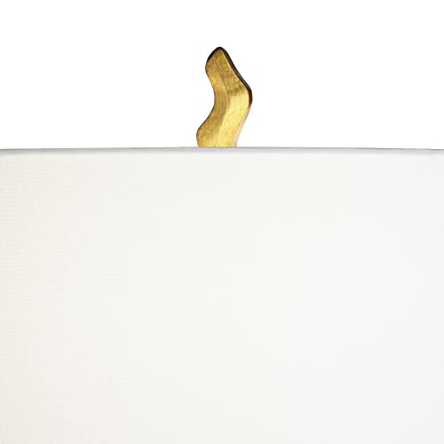 Modern Gold End Table Lamp with White Shade Q2719