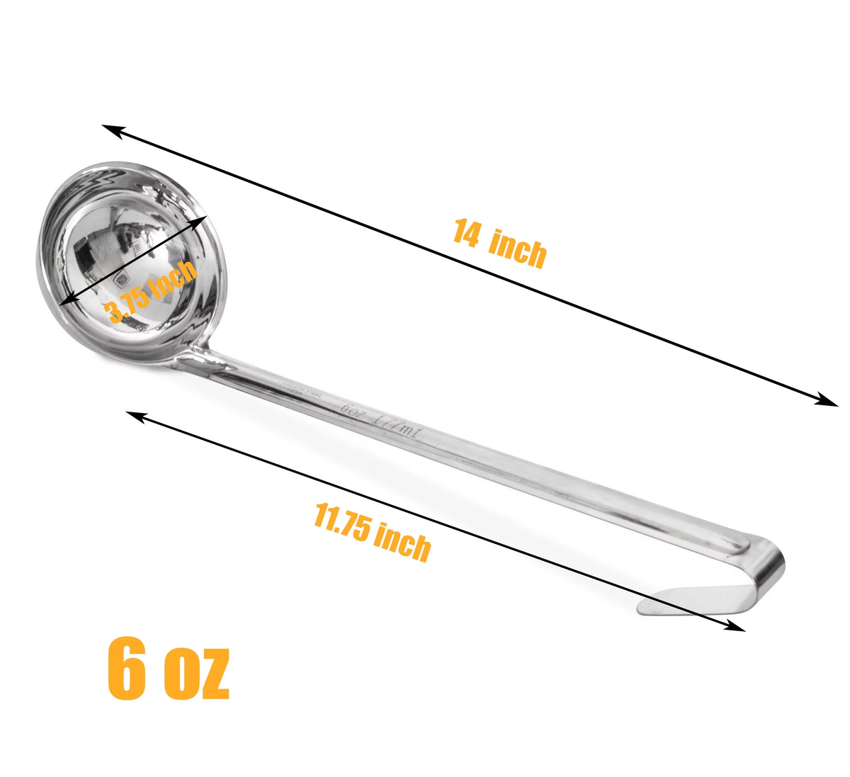 2 Pack 6 Oz Stainless Steel Soup Ladle N8560