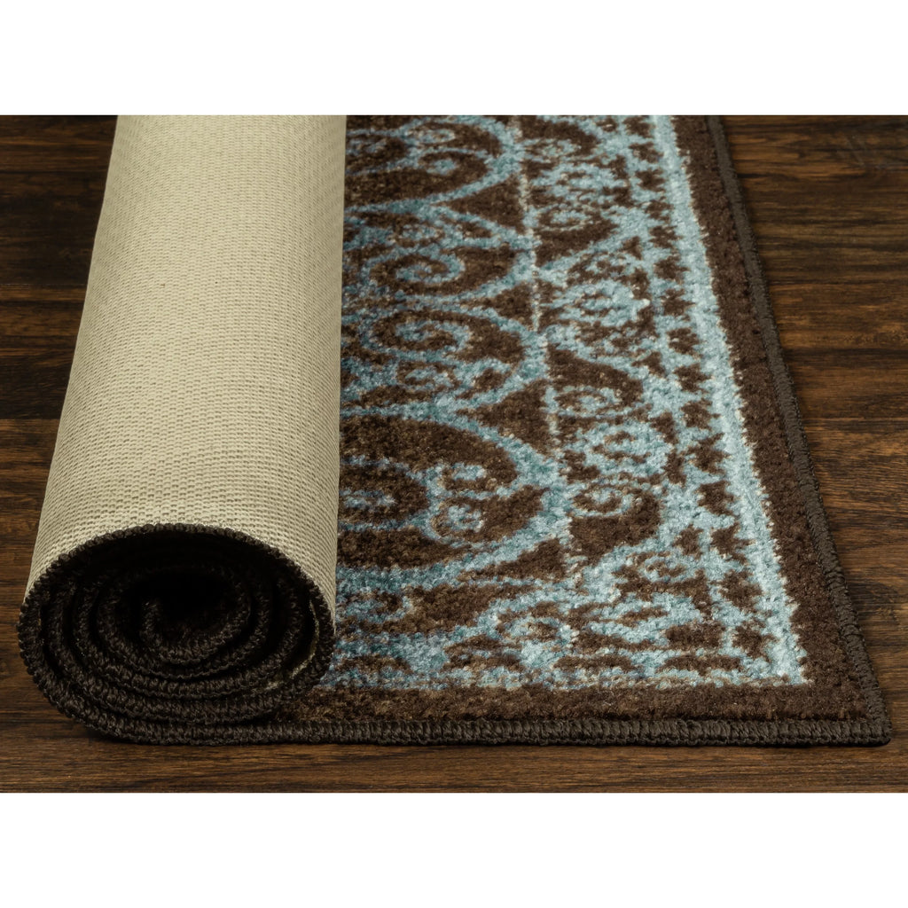 Blue Brown 5' x 7' Area Rug M41113