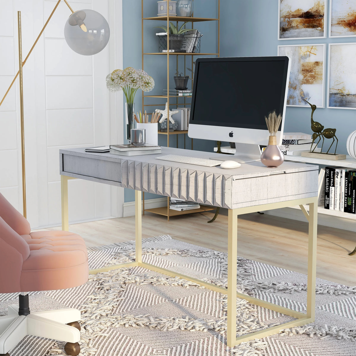 57-inch Metal Lift-top Standing Desk A89575
