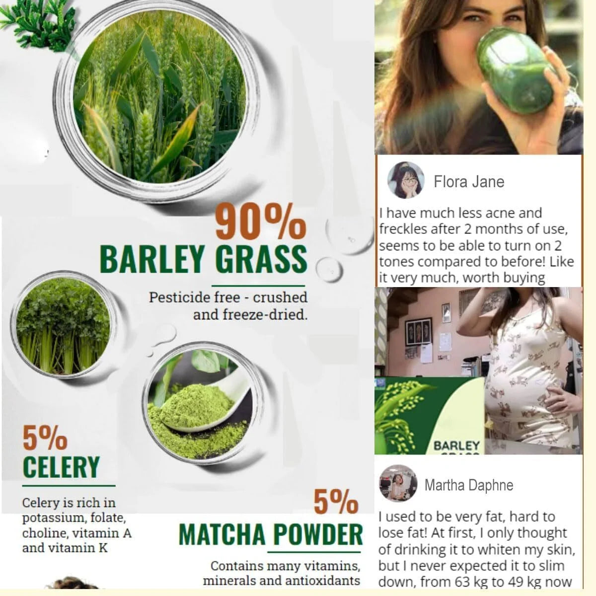 Organic Barley Grass Powder 4 Boxes J925