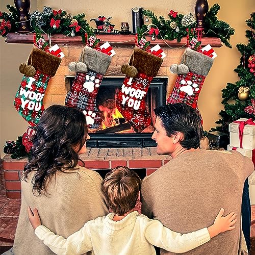 20 Inch Buffalo Plaid Pet Dog Stocking X8474