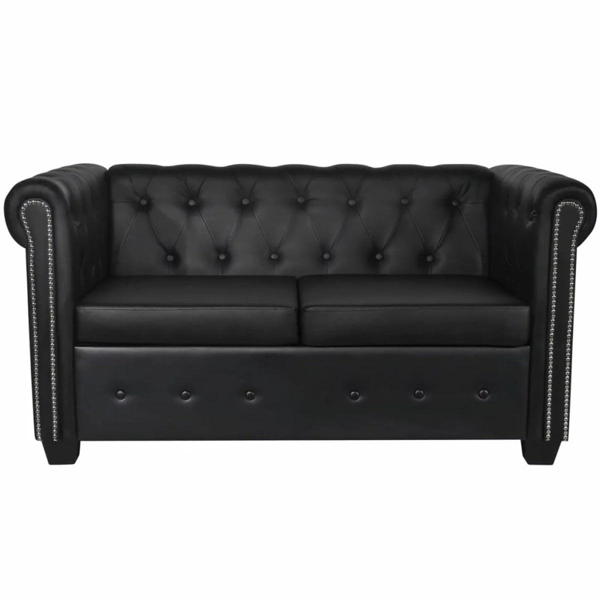 Black 2-Seater Artificial Leather Sofa P772969